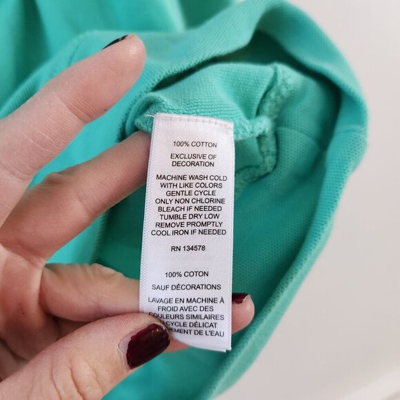 Vineyard Vines Teal Green Quarter Zip Pullover Sweater Sweatshirt Men's L - Picture 6 of 7